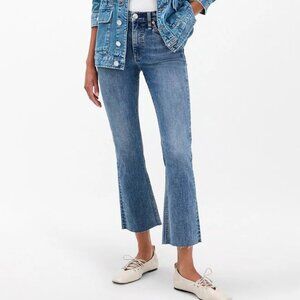 RAG & BONE PEYTON MID-RISE ANKLE BOOTCUT FLARE JEANS RAW HEM STRETCH DENIM sz 26